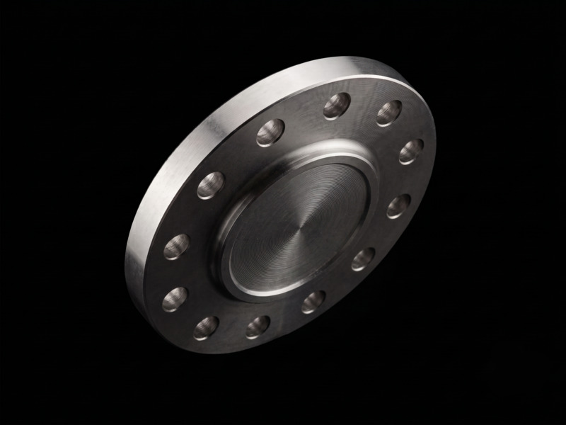 Blind flange used to close a pipe end