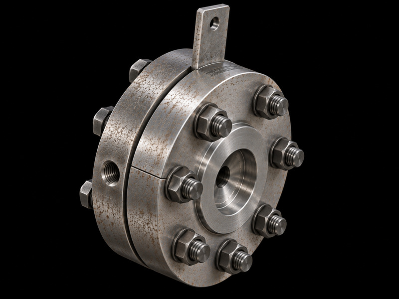 Orifice flange set with pressure tappings